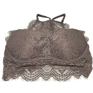 PINK by Victoria’s Secret Floral Lace Bralette – Brown & Pink, Padded XS/TP